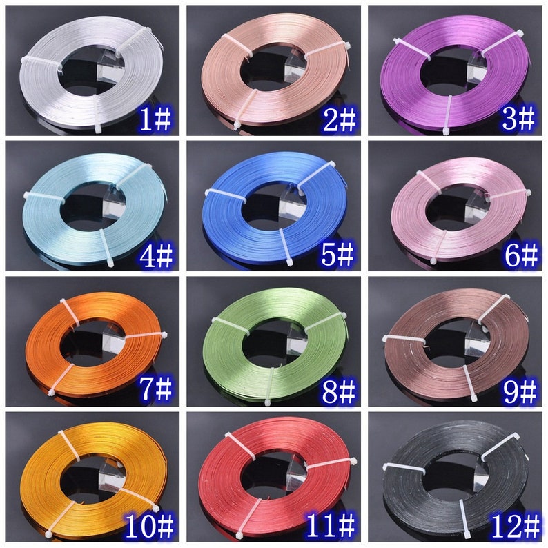 10m/roll 5x1mm Flat Aluminum Wire Jewelry Making Beading Metal Etsy