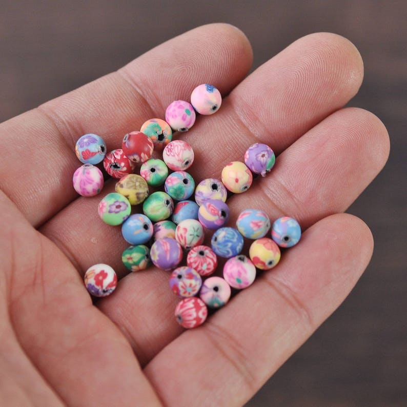 Wholesale Bulk Polymer Clay Round Beads Random Mixed Etsy