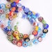 6mm 8mm 10mm 12mm Millefiori Glass Flower Pattern Flat Round Rondelle Charm Lampwrok Loose Spacer Beads Wholesale lot for Jewelry Making 