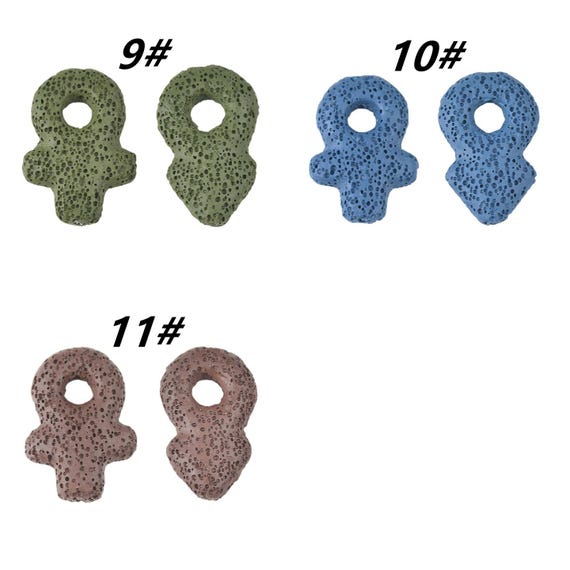 Lot De 25 Perles En Pierre De Lave Naturelle Noire - Diamètre 6 Mm - Neuf