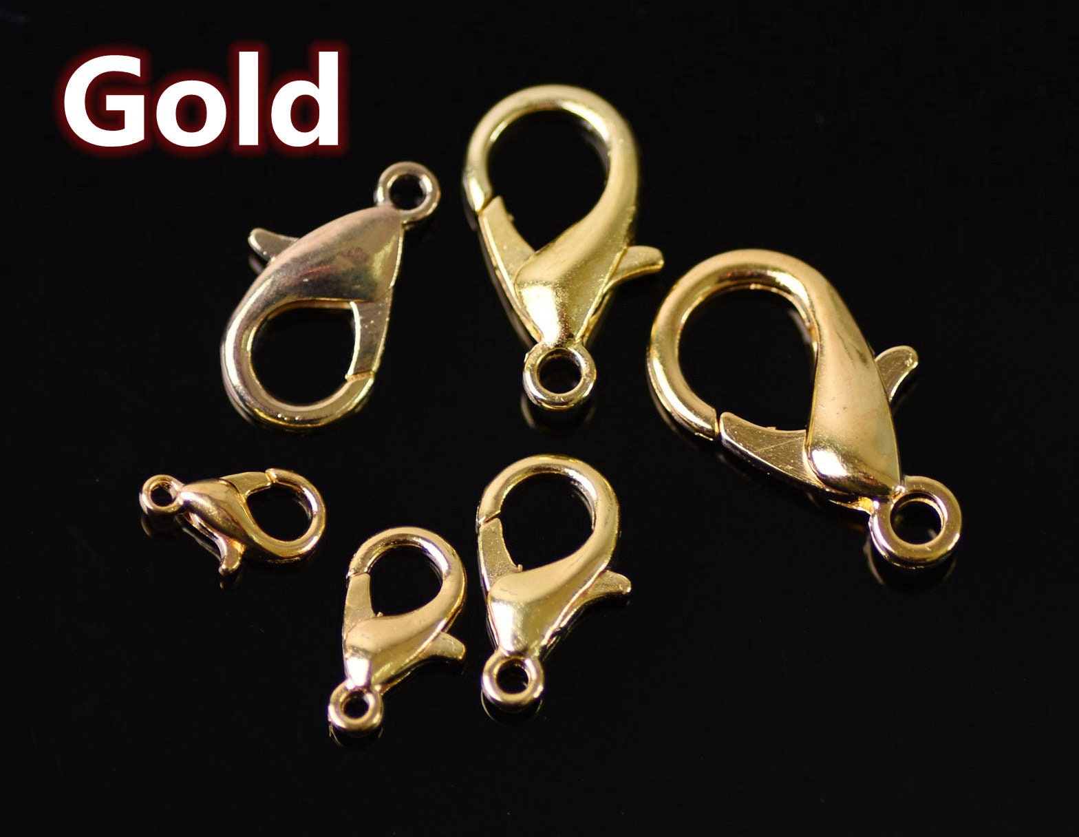25pcs Gold/silver/bronze Lobster Clasps Loose Clips Etsy