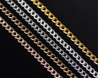 5m Gold /Silver/Bronze /Platinum Iron Metal Chains Jewelry Necklace Findings 5m Gold /Silver/Bronze /Platinum Iron Metal Chains Jewelry Necklace Findings