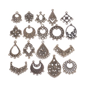 10 stücke Antike Bronze Metall Kronleuchter Anhänger Connectors Bails Für DIY Baumeln Ohrring Schmuck machen Erkenntnisse --- JS646