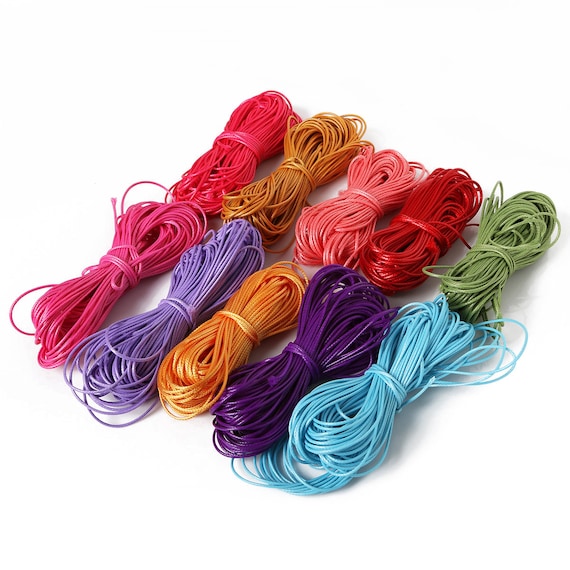 15meters Wax Wire Round Diameter 1mm Waxed Cord Rope Thread String