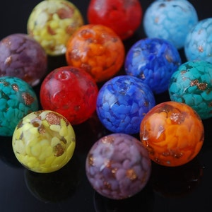 12mm 14mm 16mm 20mm Round Lampwork Crystal Glass Loose Beads Lots For Jewelry Making Crafts Findings --- LL061~LL065