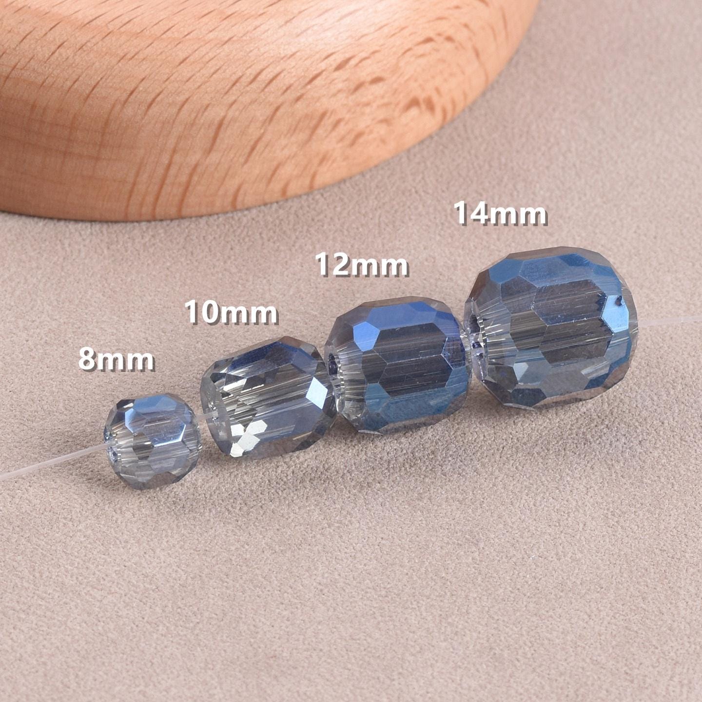 Perline Di Vetro Rotonde Sfaccettate Di Colore Bestone AB 4mm 6mm 8mm - Foto 9