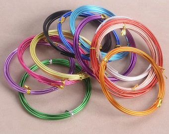 1 Roll 18/15/12Gauge 1/1.5/2mm Soft Aluminum Metal Beading Wire For DIY Craft Jewelry Making Cord