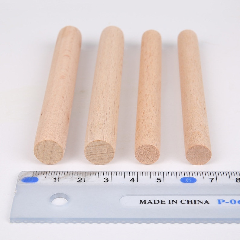 5pcs Long Cylinder Natural Wood Sticks 10cm 15cm 20cm 40cm Etsy