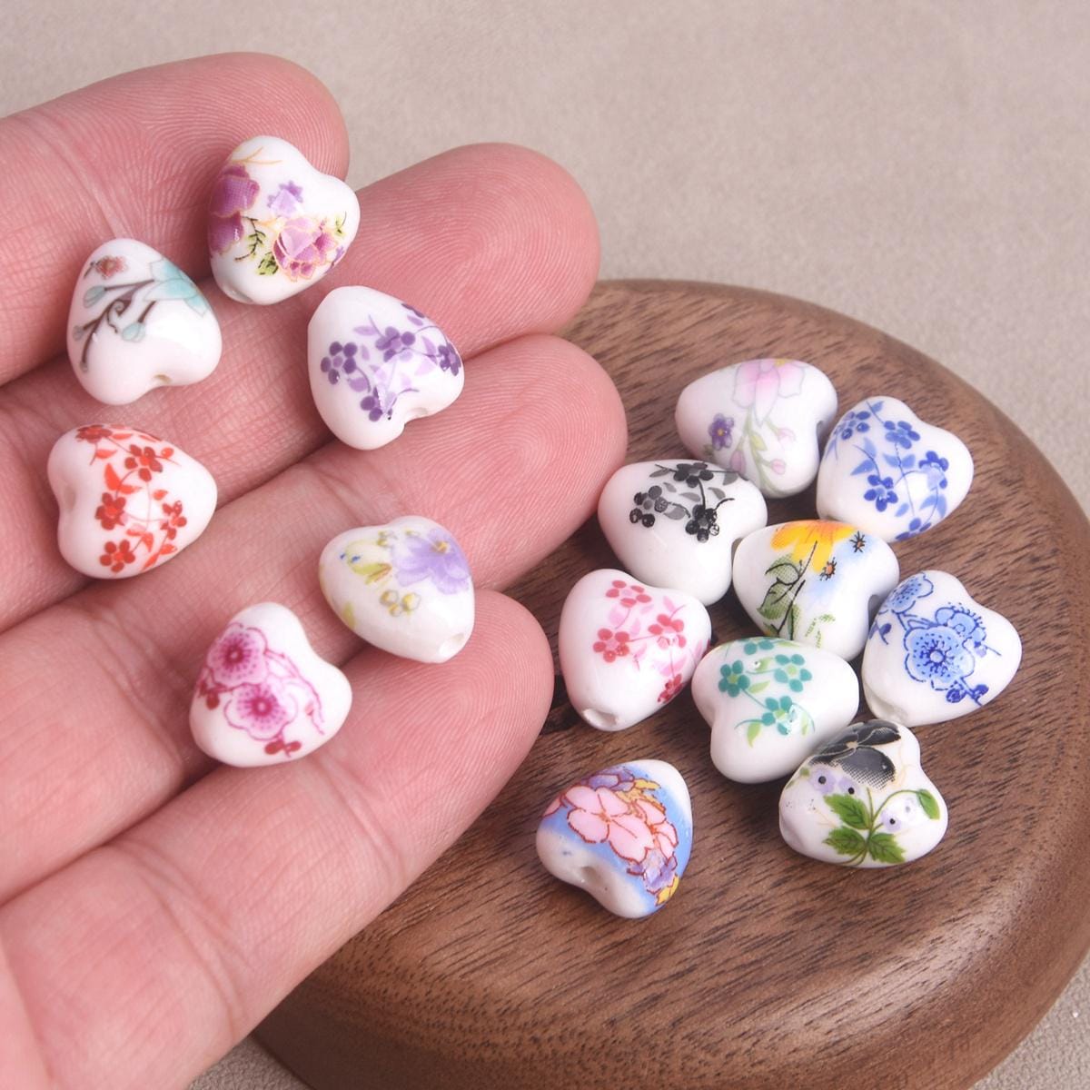 Perline Di Porcellana Bianca Da 5 A 14 Mm, 1 Filo Da 83 Cm (G3868 - Foto 7