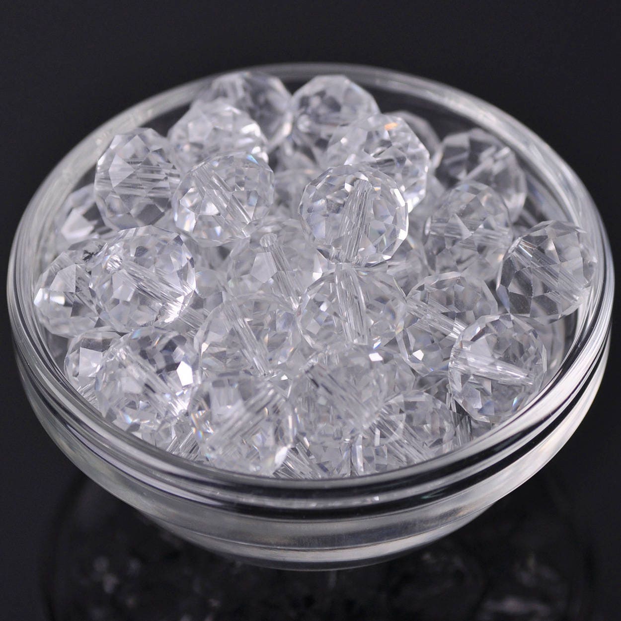 Luzhengyang 50 Paquetes De Cristal Facetado Rondelle