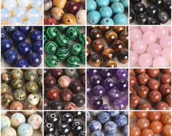 Perle di pietre preziose sciolte rotonde in pietra naturale 4mm 6mm 8mm 10mm 12mm per creazione di gioielli braccialetto fai da te