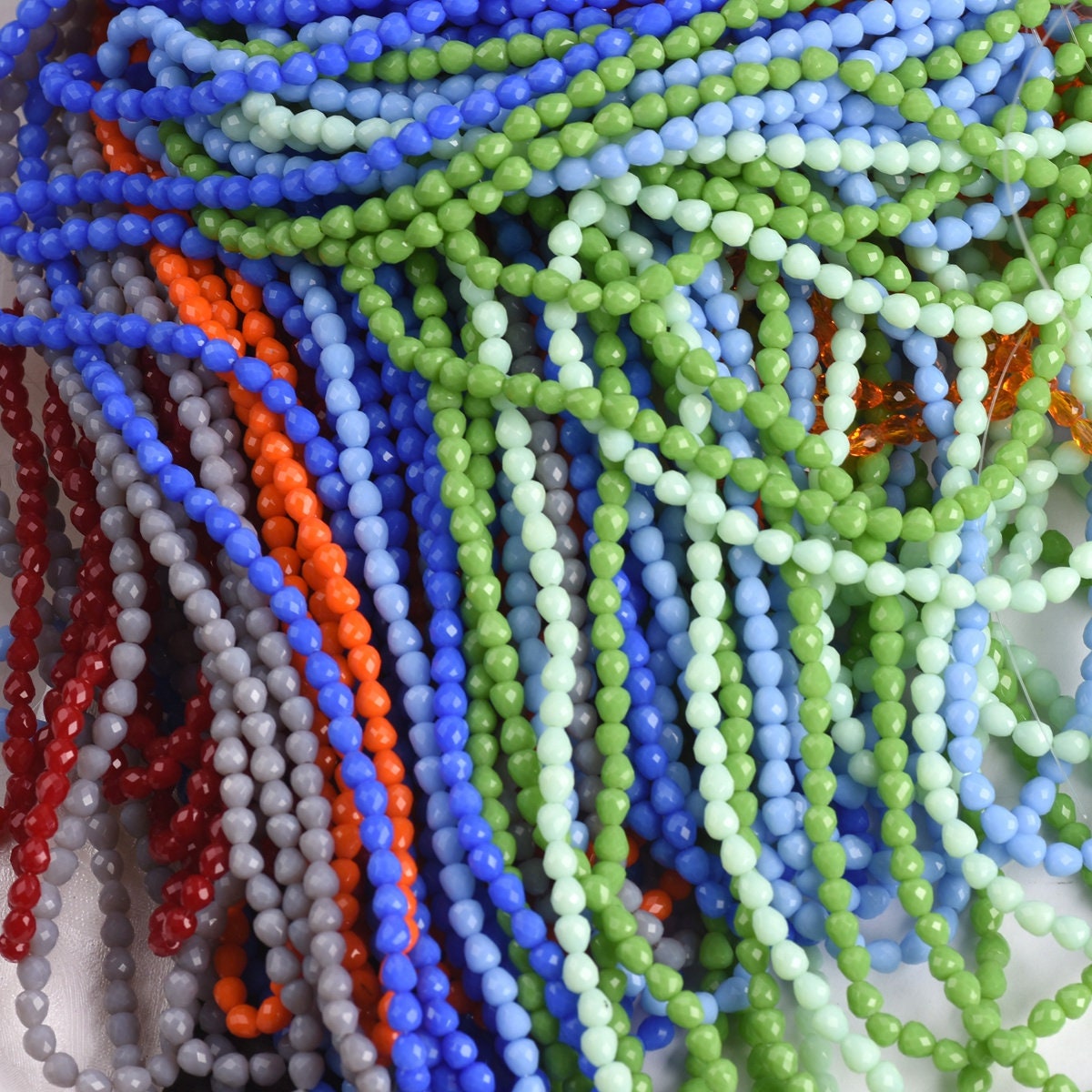 200 Perline In Cristallo Da 4 Mm, A Forma Di Cubo