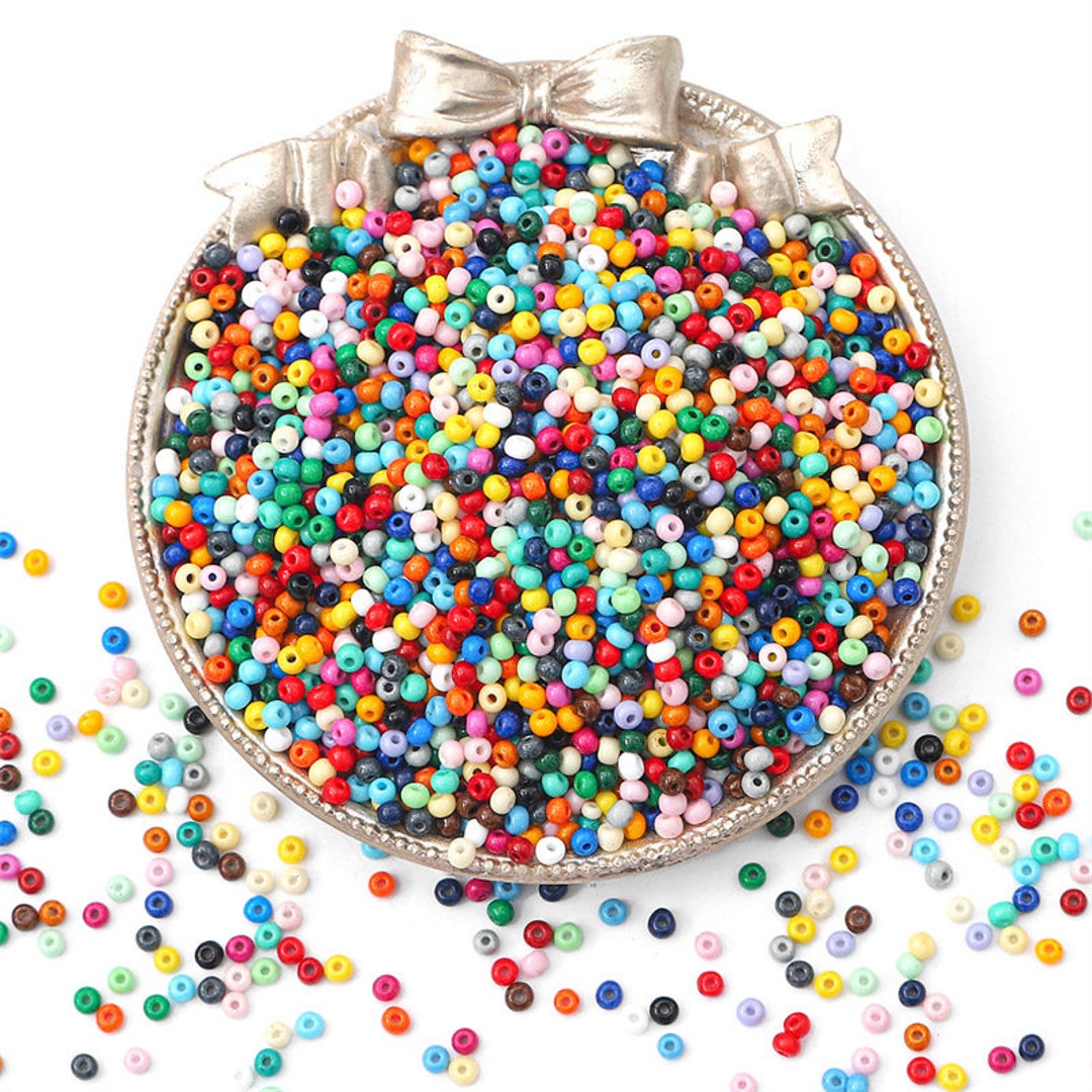 200 Pezzi Perle Sfuse Rotonde Miste Colorate Di 4mm Di Colore Blu Per - Foto 3