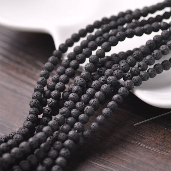 thumbnail image 2 of Genuine Black Obsidian Round Bead Necklace - 6mm To 14mm, 18-36" Length (Custom) 2 of 4