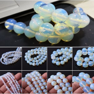 4mm/6mm/8mm/10mm/12mm/14mm/16mm/18mm Round Natural Opalite Stone Gemstone Beads(Include String) Wholesale lot for DIY Jewelry Findings BS598