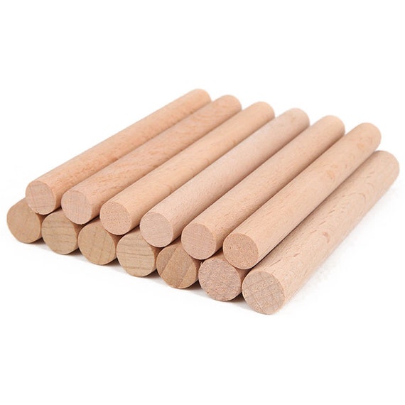 5pcs Long Cylinder Natural Wood Sticks 10cm 15cm 20cm 40cm