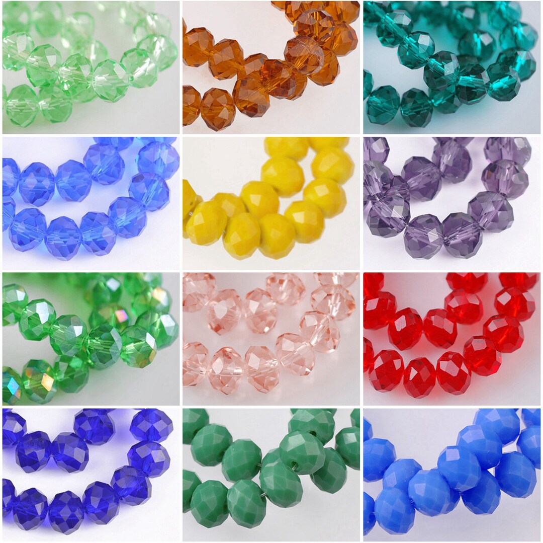 5Pcs Gold Champange 26mm Rectangle Crystal DIY Spacer Beads Jewelry Findings B E - Foto 3