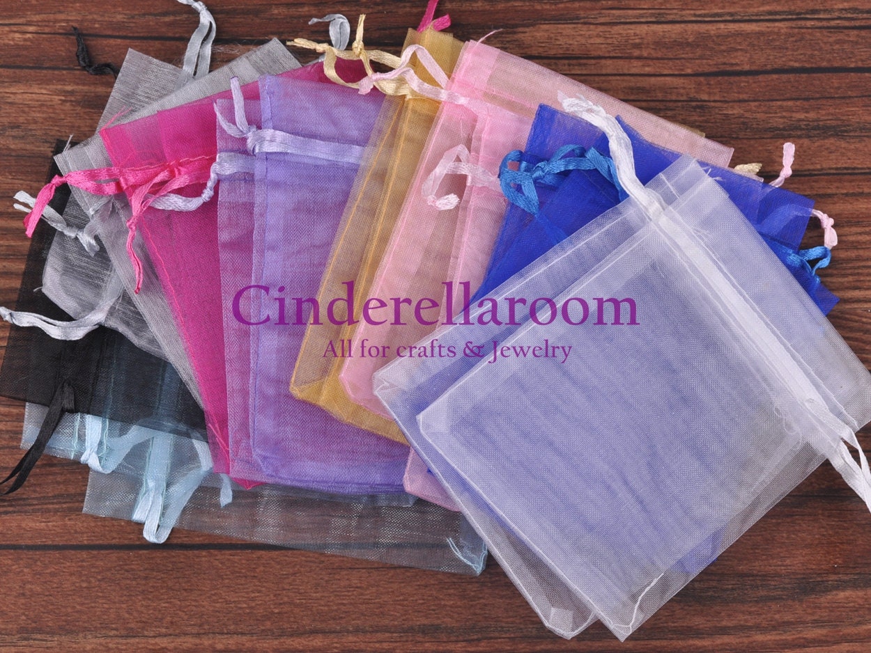 Wholesale 100pcs Sheer Organza Bags,Wedding Decoration,Party Favor Gift Candy Bags, 7x9cm/9x12cm/10X15cm Jewelry Pouches Packing LP001~LP003