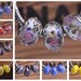 10pcs Murano Lampwork Flowers Inside Rondelle Faceted Glass Big Hole Beads Lot 14x9mm fit European Charm Bracelet PD024~PD063