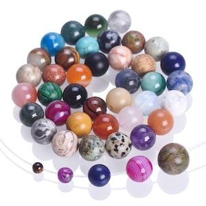 Natural Stone Round 4mm 6mm 8mm 10mm 12mm Loose Gemstone Beads Lot For Jewelry Making DIY Bracelet