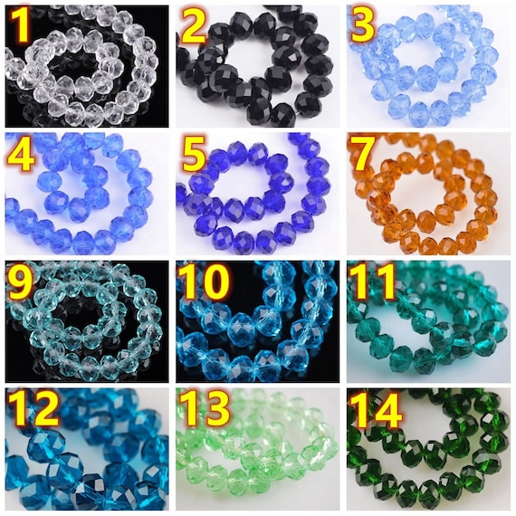 6x4mm Faceted Glass Crystal Jewelry DIY Findings Rondelle Loose Beads 111Colors 