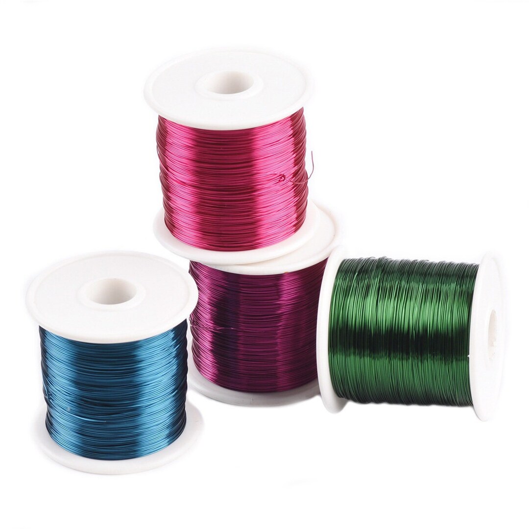 1 Roll 500m/400m/300m 0.4mm 0.5mm 0.6mm Soft Copper Metal Beading Wire ...