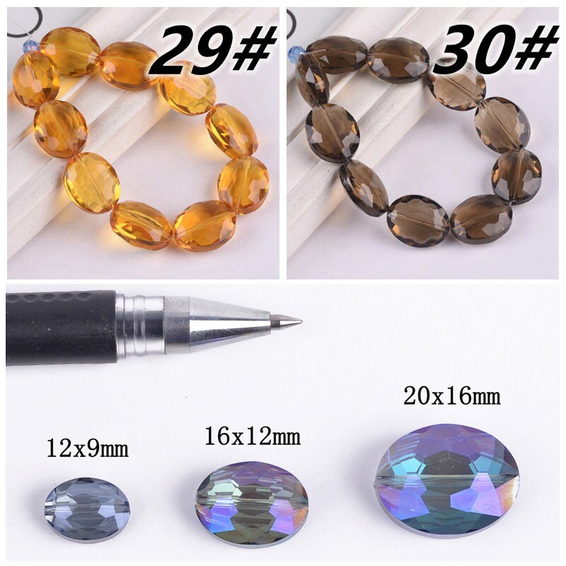 10pcs 12mm Rondelle Drum Shape Crystal Glass Faceted Beads for Jewelry  Making