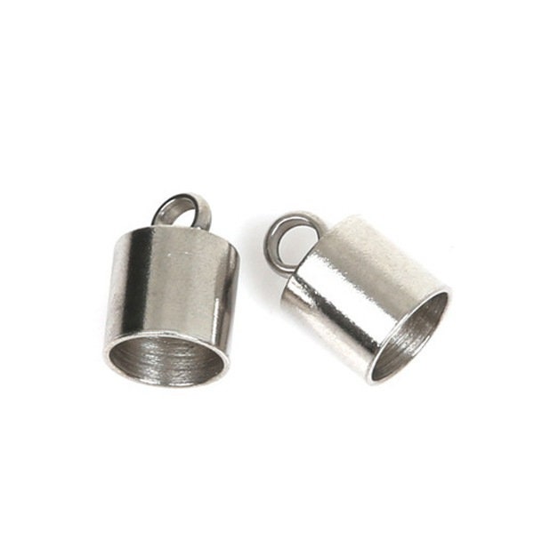 10pcs Stainless Steel Wire Rope Thread Cord Metal Crimps End Caps for ...