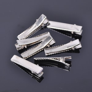 20pcs 32mm/41mm/57mm/77mm Hair Clips Plated Platinum Crocodile Alligator Clips Findings For Bows DIY Jewelry Making---JS152