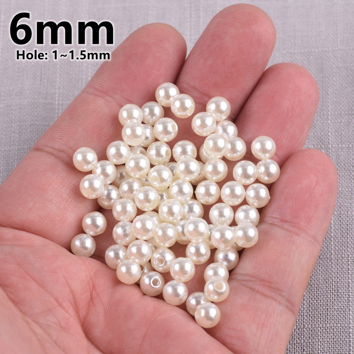 100Pcs 8mm Transparent Acrylic Faceted Ball Beads, Round Spacers, Loose Beads DI