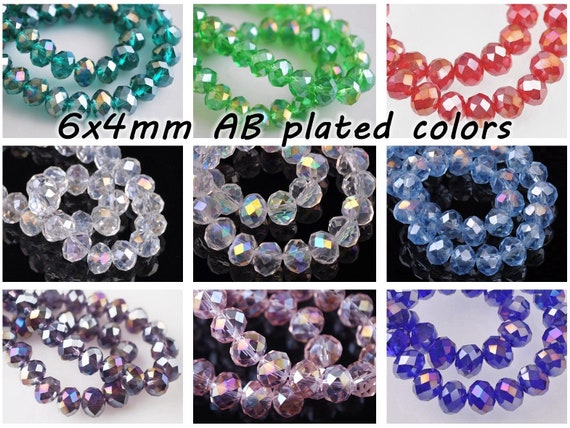thumbnail image 2 of Crystal Faceted Teardrop Loose Beads 11x7mm - Spacer Beads - Red Green Mix - USA 2 of 5