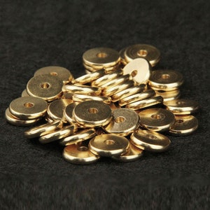 4mm/5mm/6mm/7mm/8mm/10mm Round Gold Plated Brass Loose Metal Spacer Beads Jewelry Making Findings---JS191