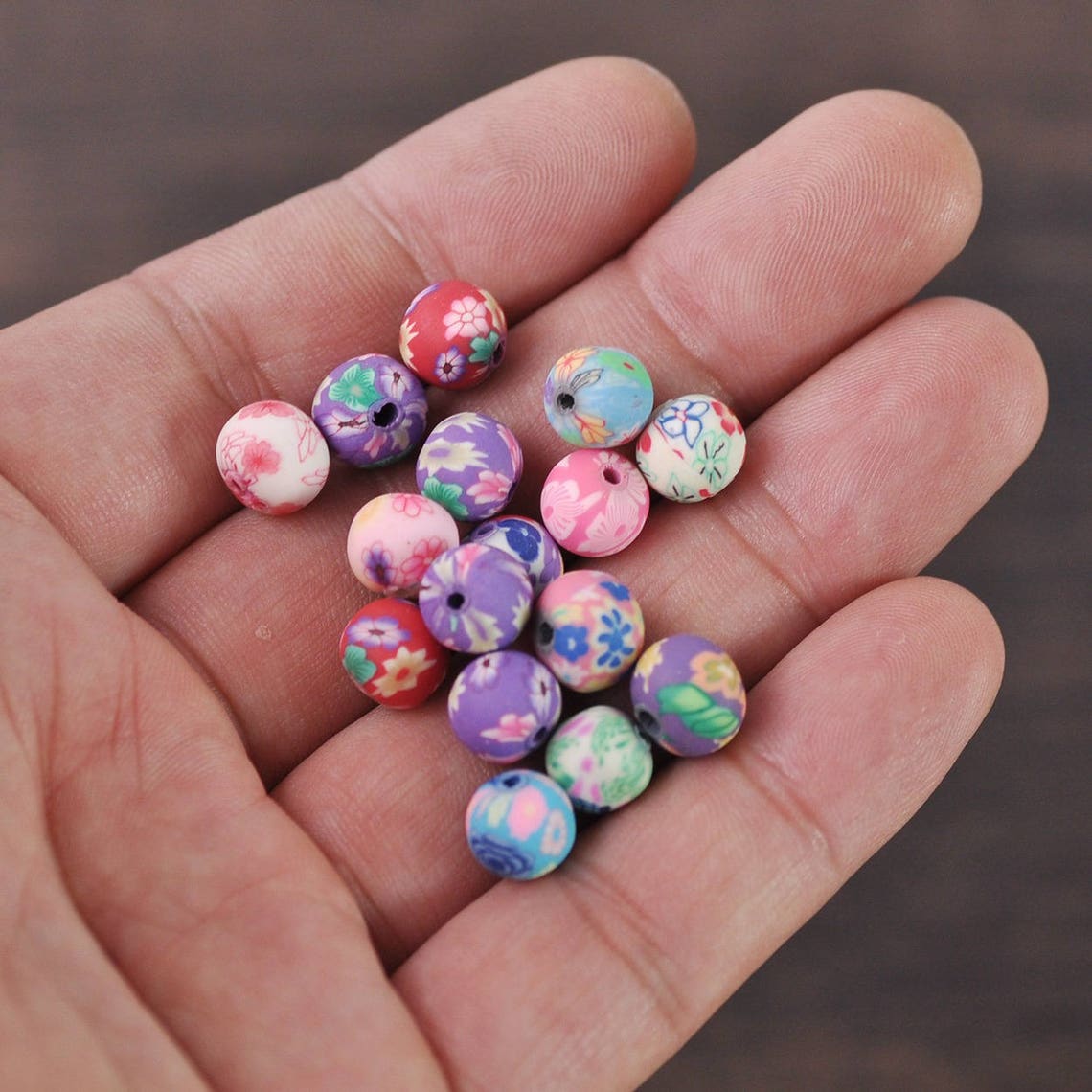 Wholesale Bulk Polymer Clay Round Beads Random Mixed Etsy