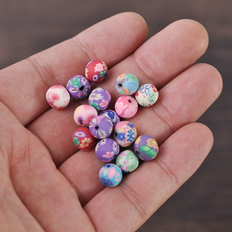 Wholesale Bulk Polymer Clay Round Beads Random Mixed Etsy