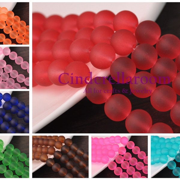 Wholesale 50pcs 10mm Jelly Like Colorful Round Loose Spacer Glass Beads Crafts DIY Jewelry Findings Bulk Lot SKU YZ075