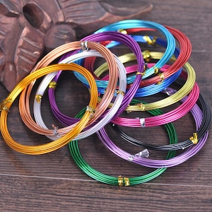 1 Roll 18/15/12Gauge 1/1.5/2mm Soft Aluminum Metal Beading Wire For DIY Craft Jewelry Making Cord