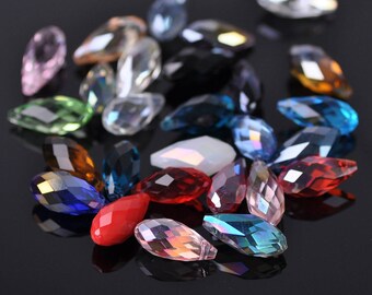 20 Pezzi 10x20mm Perline Di Vetro Ciondoli Perline A Goccia - Foto 4