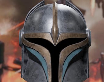 Tor’Varr Mandalorian Helmet STL – Custom Star Wars Cosplay 3D Print File, MMCC Approved