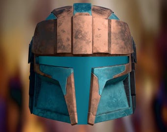 Dreadnought zware Mandalorian-helm STL | Mandalorian-cosplayhelm | 3D-print pantserhelmbestand | MMCC-goedgekeurd