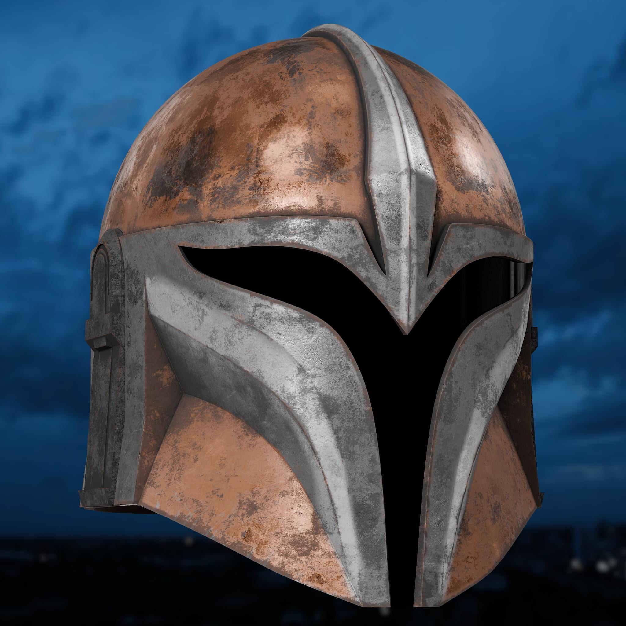 Nighthawk Custom Mandalorian Helmet STL File, Star Wars Inspired