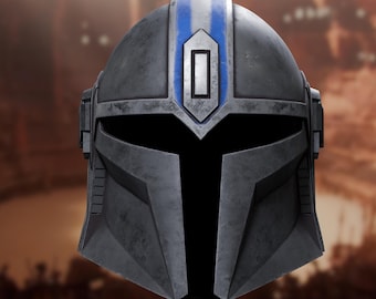 Casco mandaloriano de Ares (STL), armadura Beskar personalizada, accesorio de cosplay de Star Wars, archivo de casco imprimible en 3D, aprobado por MMCC