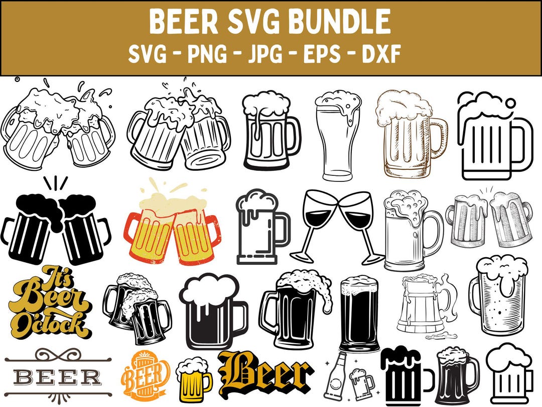 BEER SVG, Beer Bundle Svg, Beer Clipart, Beer Cut Files for Cricut ...