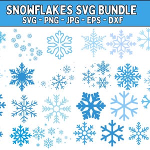 スノーフレークSVGバンドル、デジタルダウンロード用スノーフレーク、冬のSVGスノーフレークファイル、Cricut、Silhouette、Glowforge