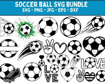 Soccer Ball SVG Bundle: Monogram & Outline Cut Files (Digital Download)