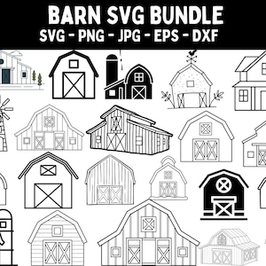 Barn SVG Bundle: Farmhouse Cut Files (Digital Download)