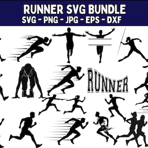 Running SVG Bundle, Runner SVG, Running Silhouette, Runner Silhouette, Running Print, Running Clipart, Running Vector