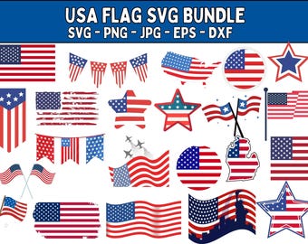 Distressed American Flag SVG: 4th of July Patriotic Cut Files