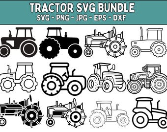 Tractor SVG Bundle: Farm Truck Clipart (Digital Download)