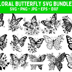Butterfly Svg\ Floral butterfly svg\ Butterfly flower svg\ Butterfly svg file\ Floral butterfly svg\ Cutting file Cricut Silhouette
