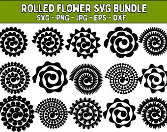 Rolled Paper Flower SVG Template: Cricut & Wedding Decor (Digital Download)